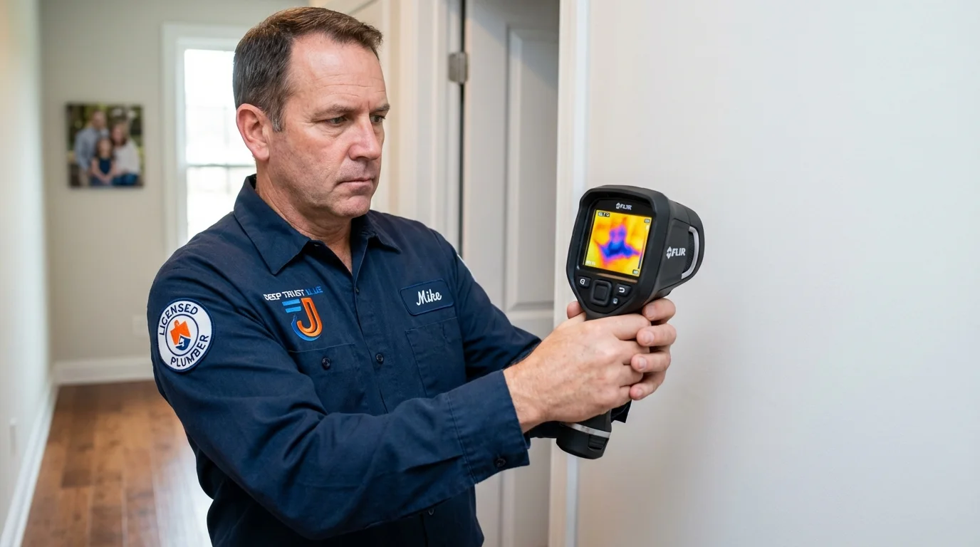 Thermal imaging leak detection by Johns Plumbing LLC in Johnstown